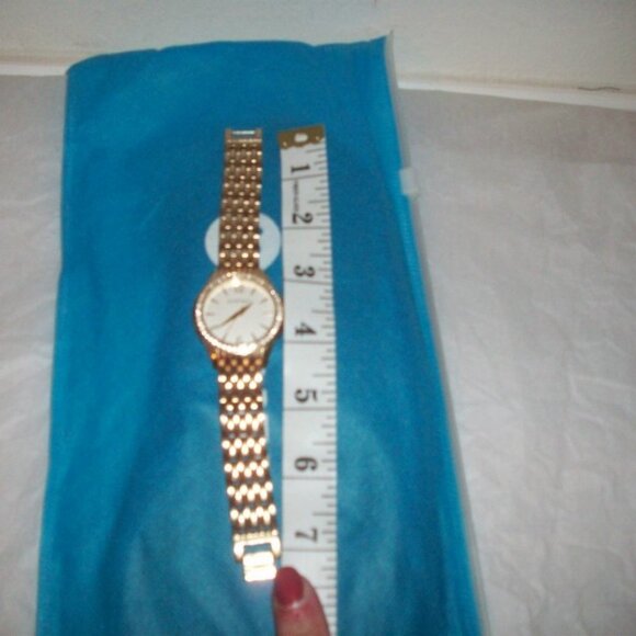 Ellen Tracey Goldtone linked Rhinestone Watch - Picture 5 of 5